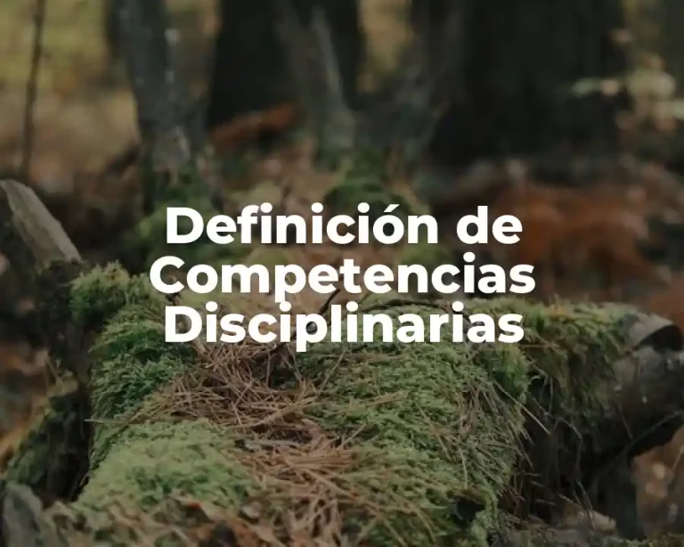Definición de Competencias Disciplinarias