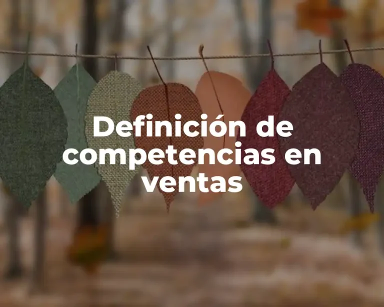 Definición de competencias en ventas
