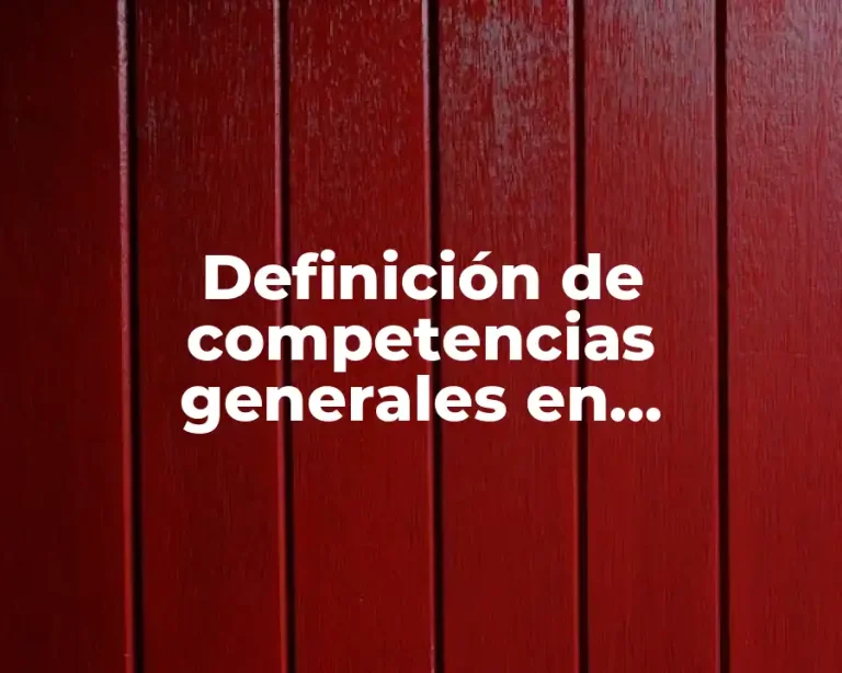 Definición de competencias generales en electrónica