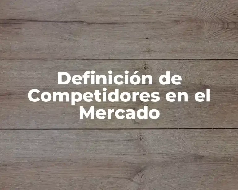 Definición de Competidores en el Mercado