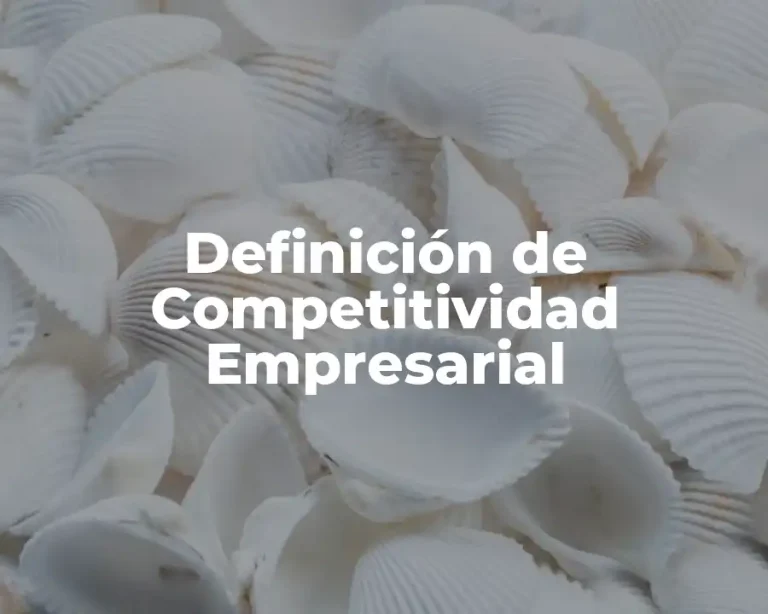 Definición de Competitividad Empresarial