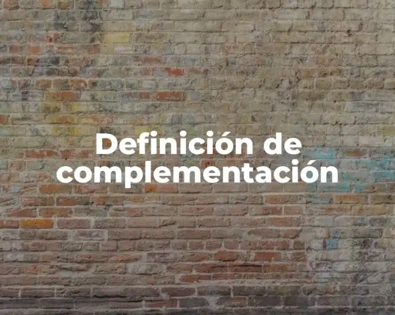 Definición de complementación