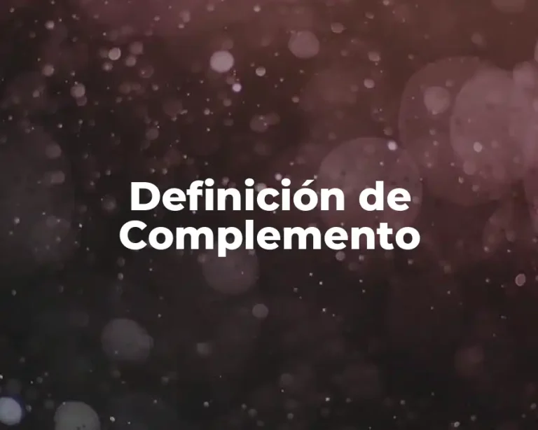 Definición de Complemento