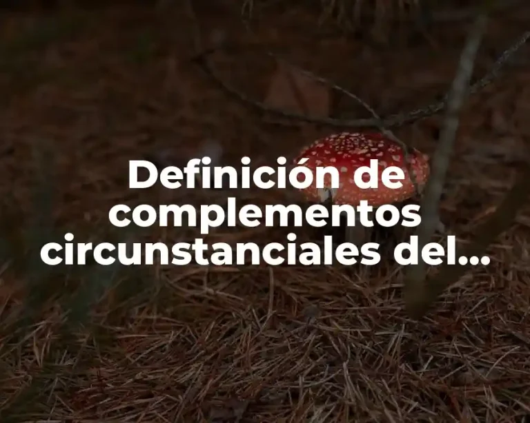 Definición de complementos circunstanciales del verbo