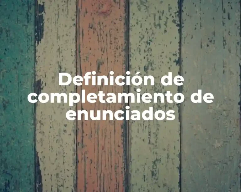 Definición de completamiento de enunciados