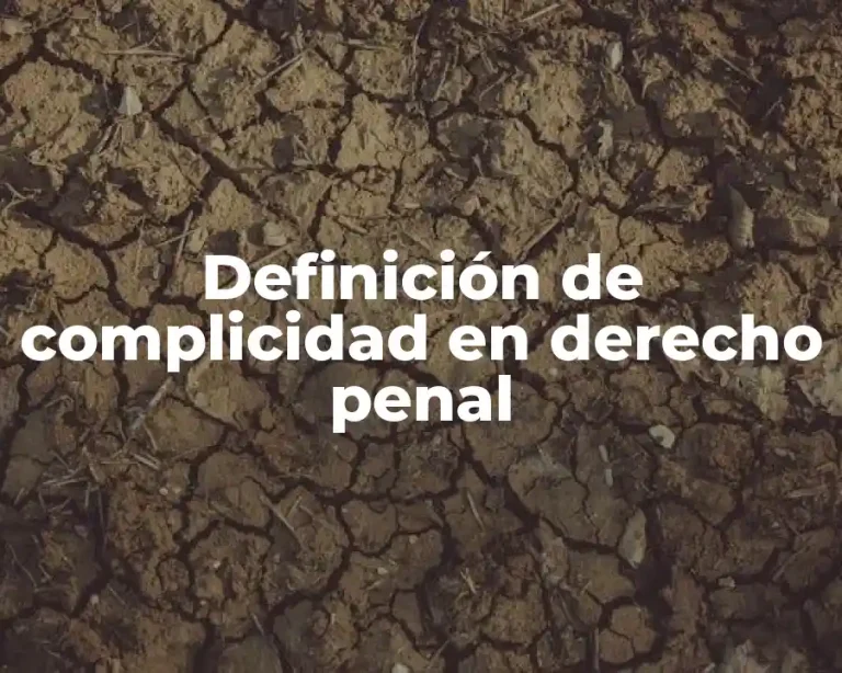 Definición de complicidad en derecho penal