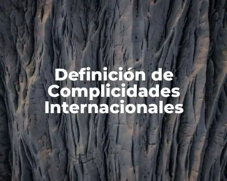 Definición de Complicidades Internacionales
