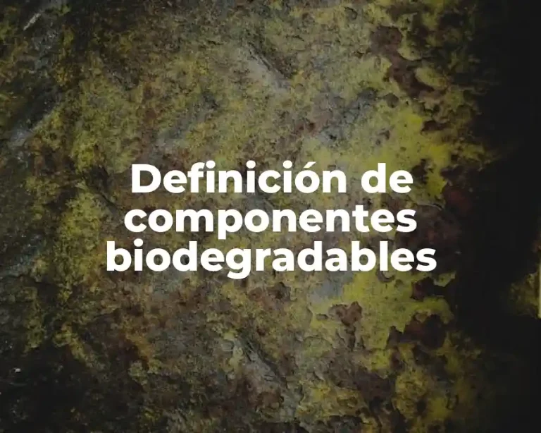Definición de componentes biodegradables