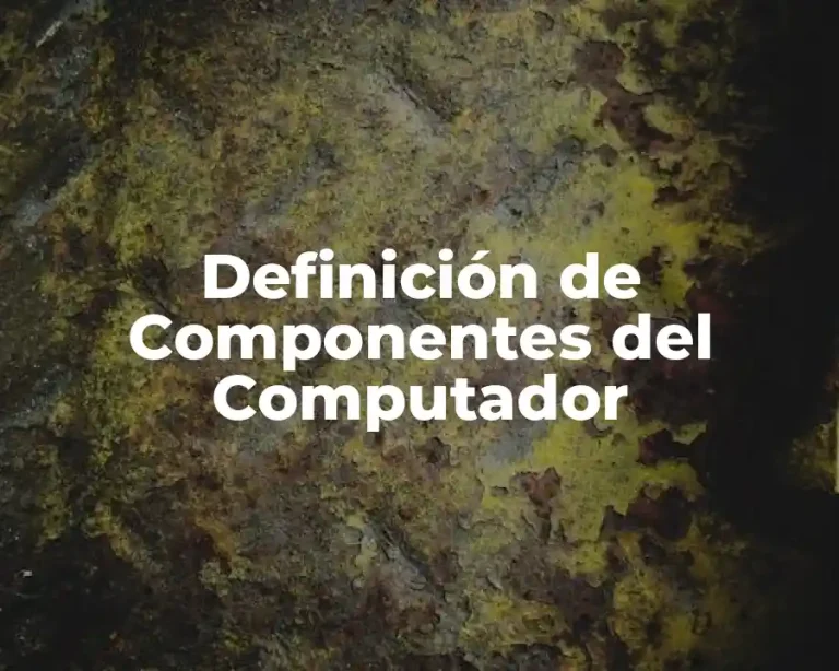 Definición de Componentes del Computador