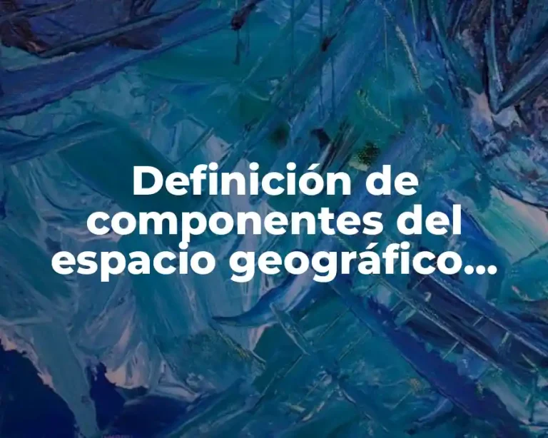 Definición de componentes del espacio geográfico políticos