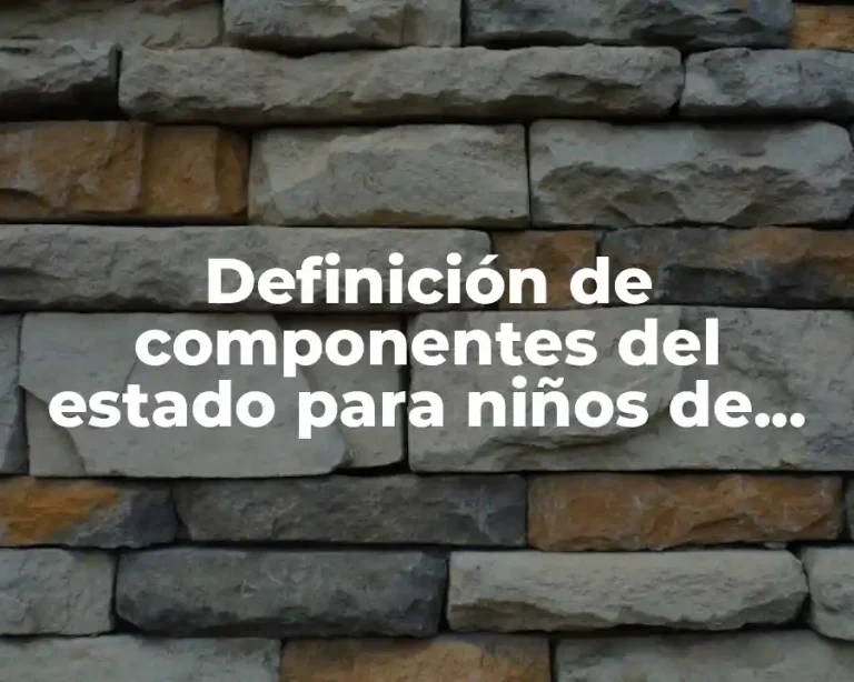 Definición de componentes del estado para niños de primaria