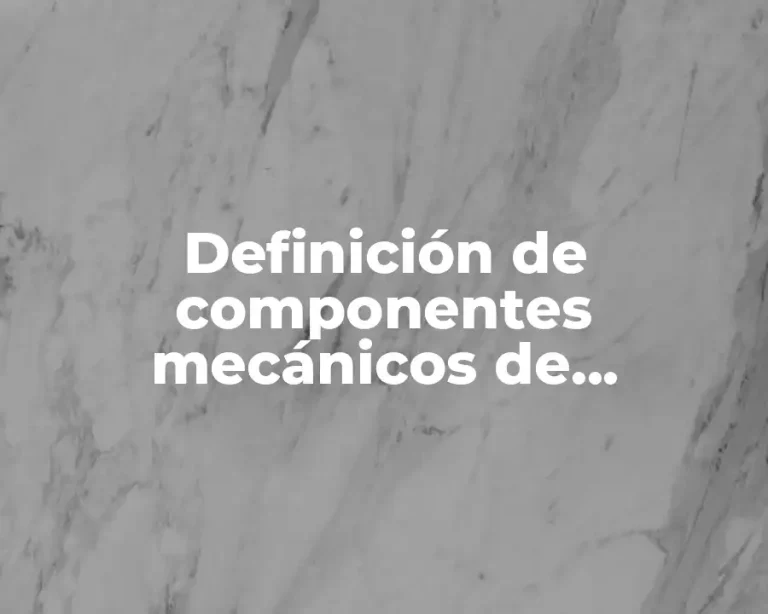 Definición de componentes mecánicos de generador rotor