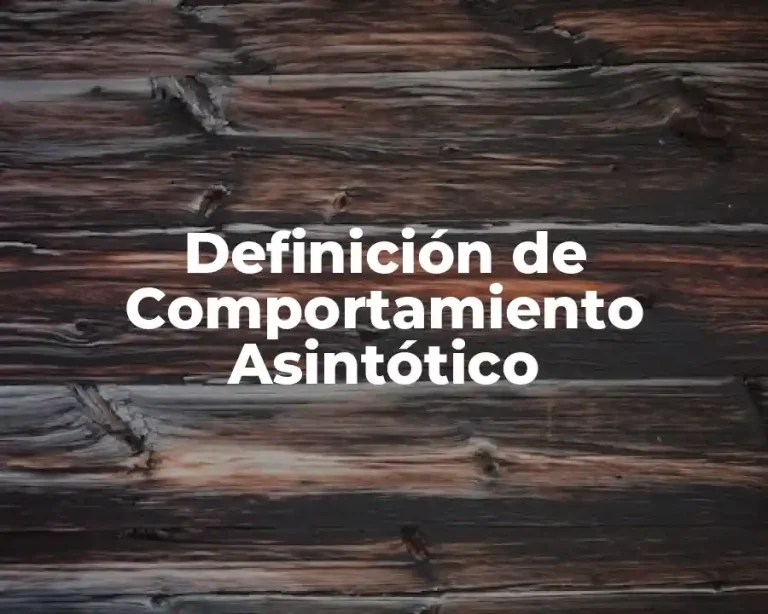 Definición de Comportamiento Asintótico