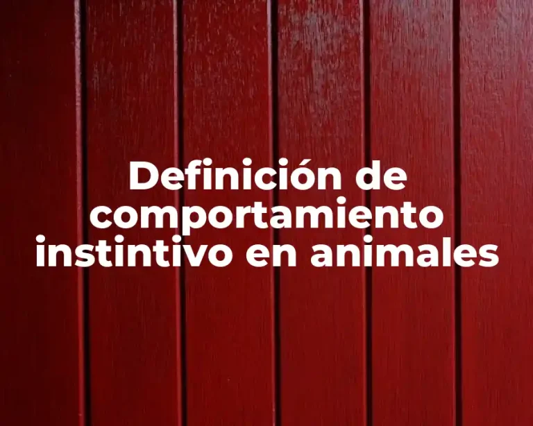 Definición de comportamiento instintivo en animales