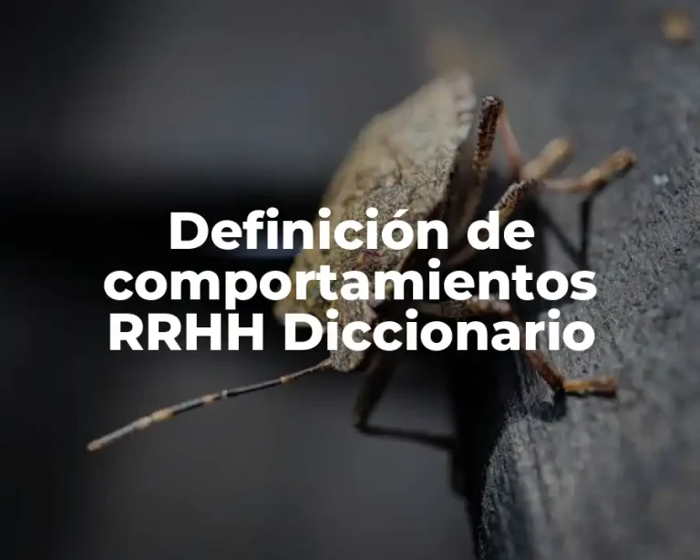 Definición de comportamientos RRHH Diccionario