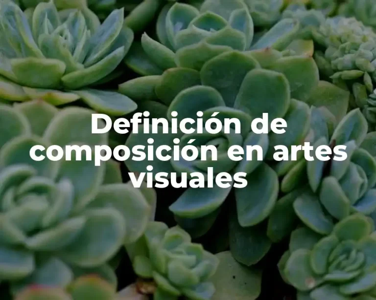 Definición de composición en artes visuales