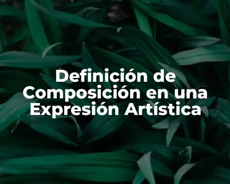 Definición de Composición en una Expresión Artística