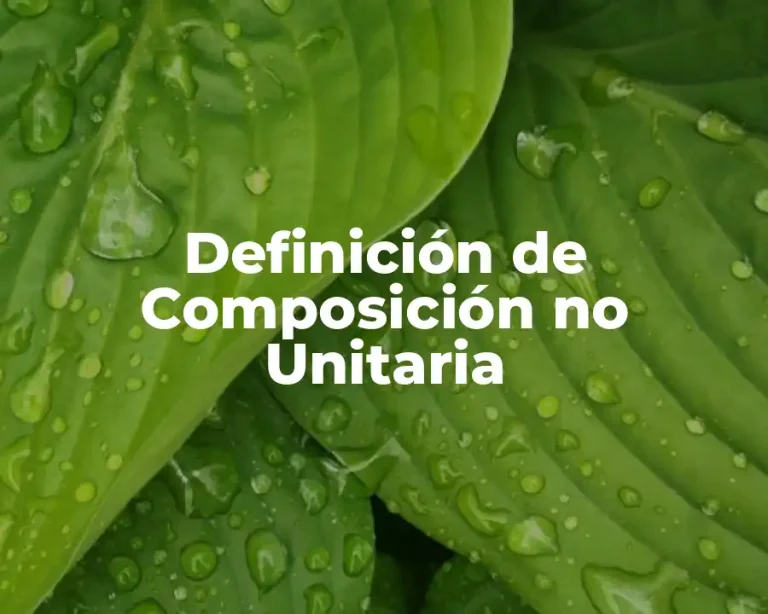 Definición de Composición no Unitaria
