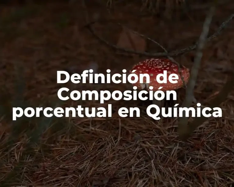 Definición de Composición porcentual en Química
