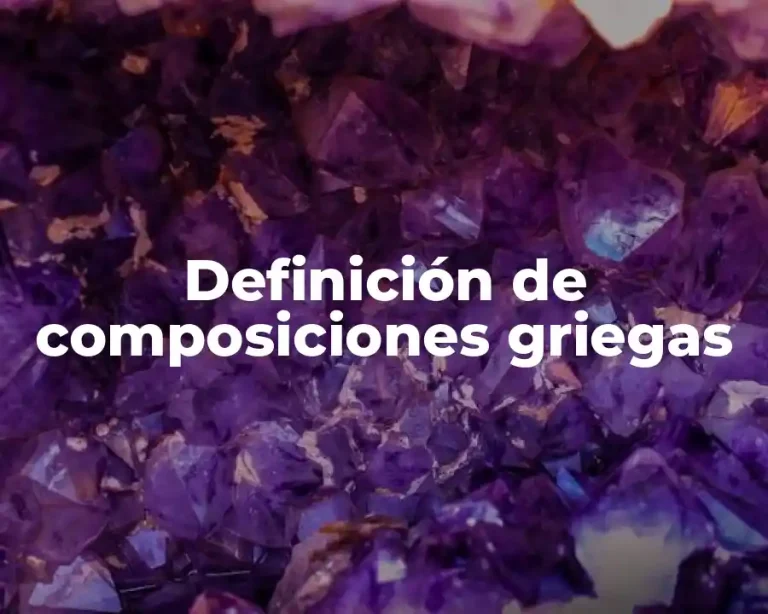 Definición de composiciones griegas