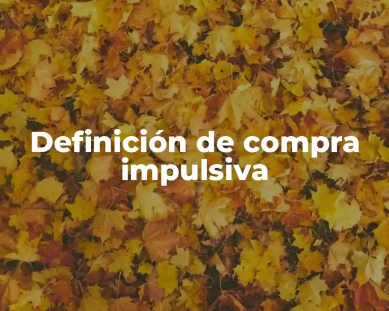 Definición de compra impulsiva
