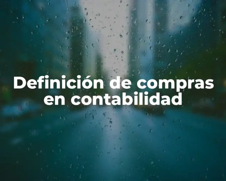 Definición de compras en contabilidad