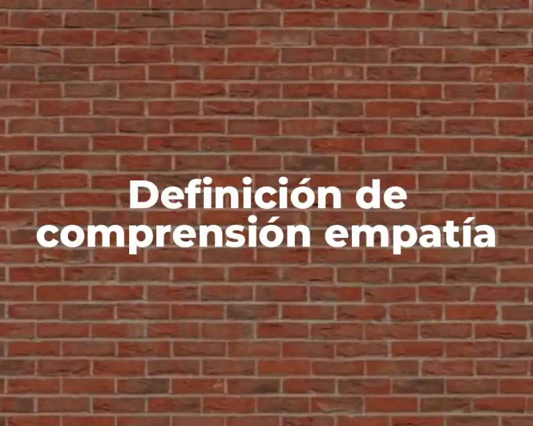 Definición de comprensión empatía