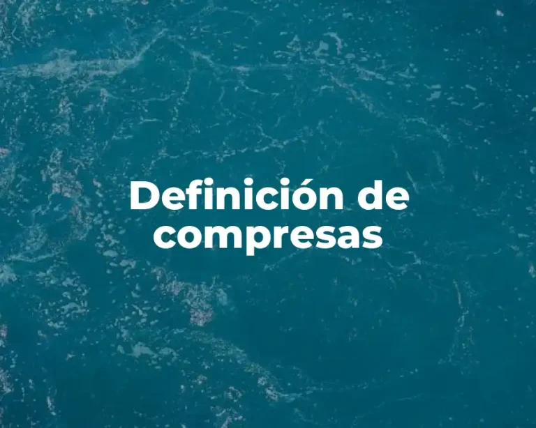 Definición de compresas