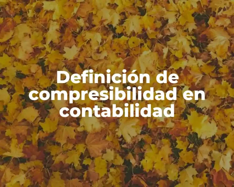 Definición de compresibilidad en contabilidad
