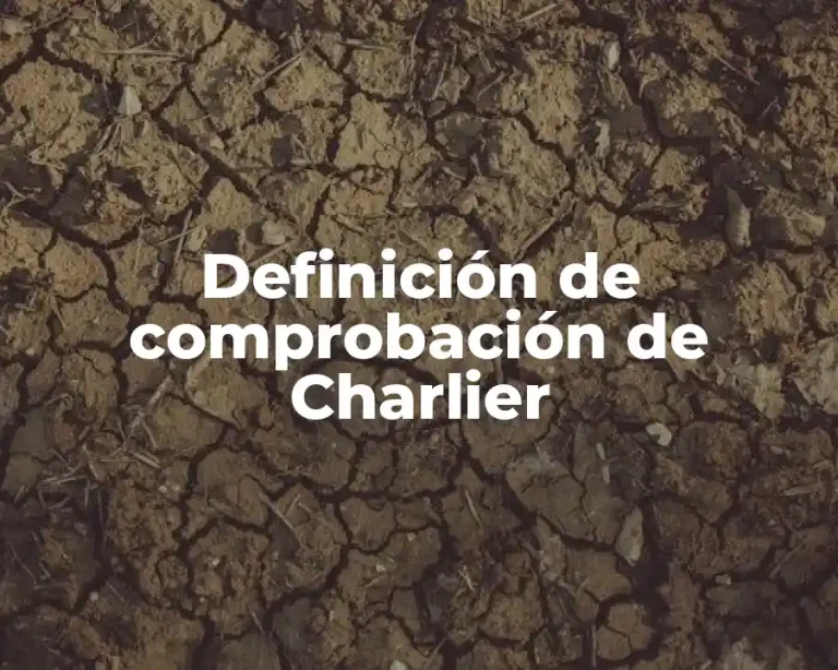 Definición de comprobación de Charlier