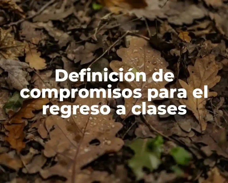 Definición de compromisos para el regreso a clases