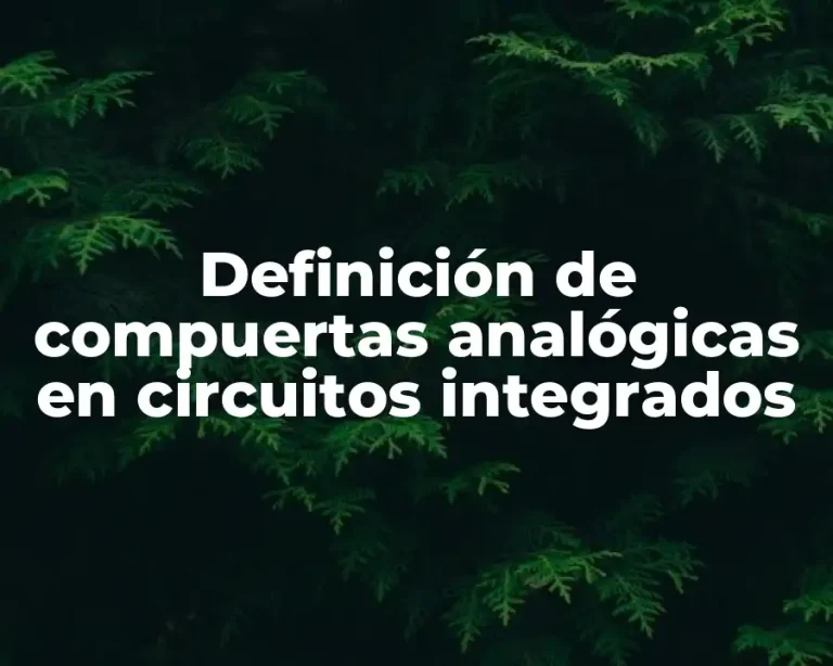 Definición de compuertas analógicas en circuitos integrados