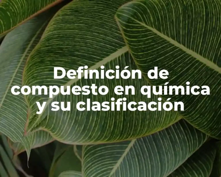 Definición de compuesto en química y su clasificación