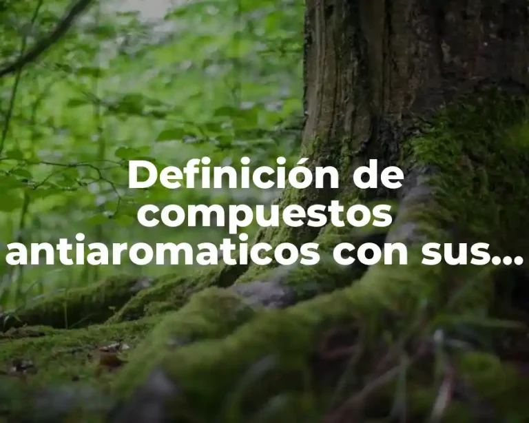 Definición de compuestos antiaromaticos con sus nombres