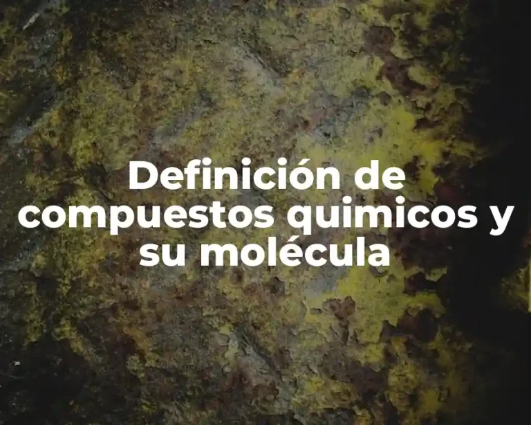 Definición de compuestos quimicos y su molécula