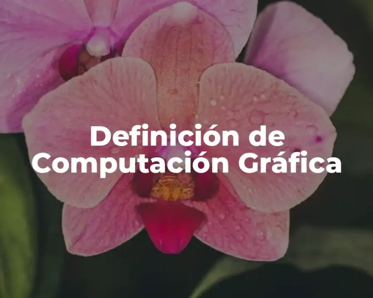 Definición de Computación Gráfica