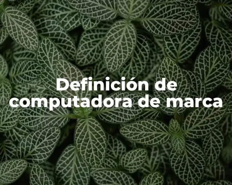 Definición de computadora de marca
