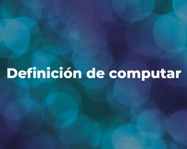 Definición de computar