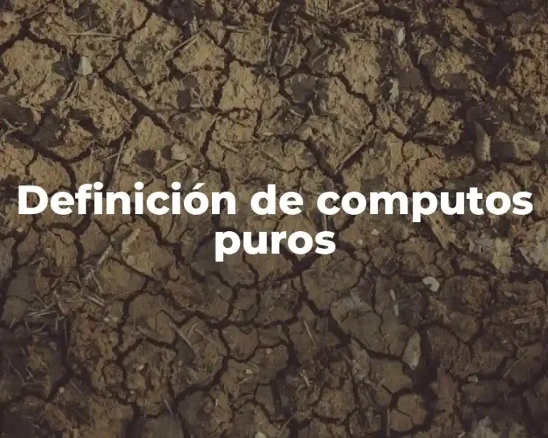 Definición de computos puros