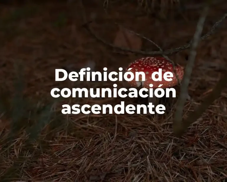 Definición de comunicación ascendente