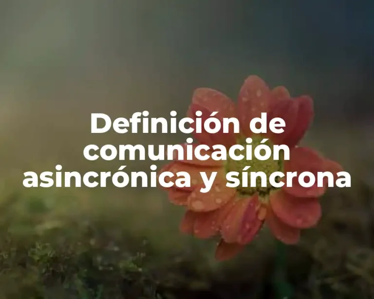 Definición de comunicación asincrónica y síncrona