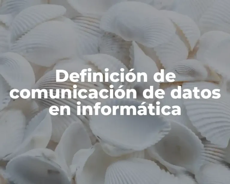 Definición de comunicación de datos en informática