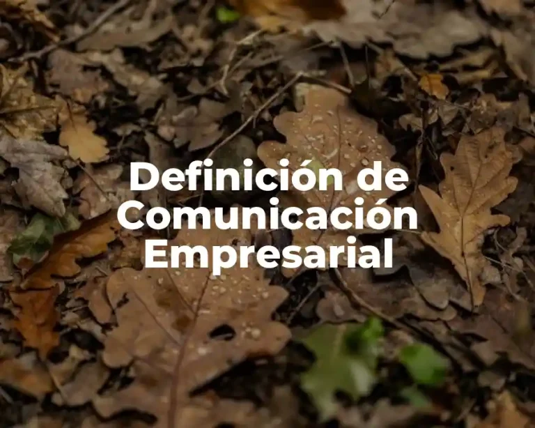 Definición de Comunicación Empresarial