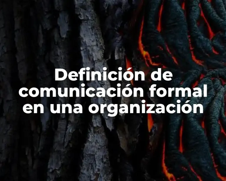 Definición de comunicación formal en una organización