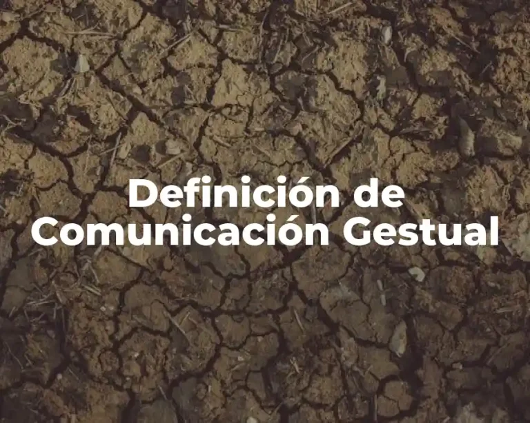 Definición de Comunicación Gestual