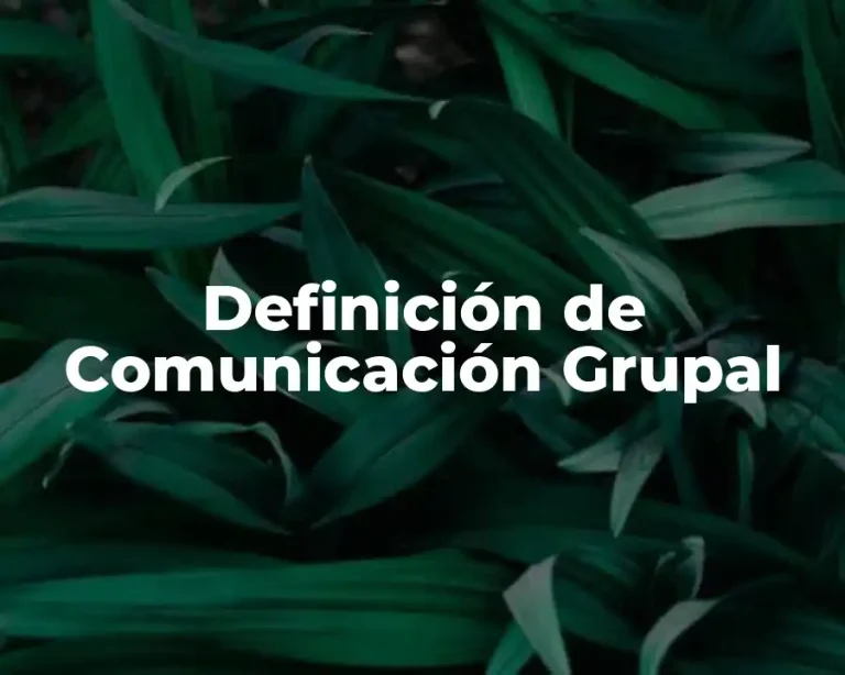 Definición de Comunicación Grupal