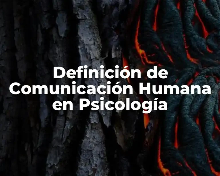 Definición de Comunicación Humana en Psicología