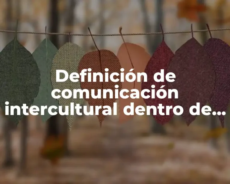 Definición de comunicación intercultural dentro de una empresa