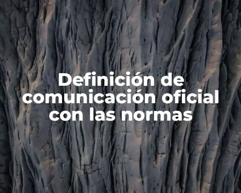 Definición de comunicación oficial con las normas