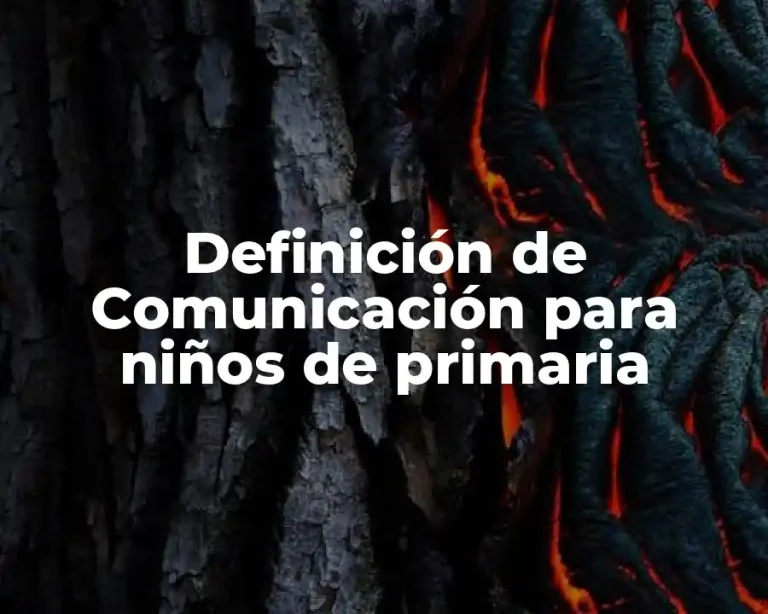 Definición de Comunicación para niños de primaria